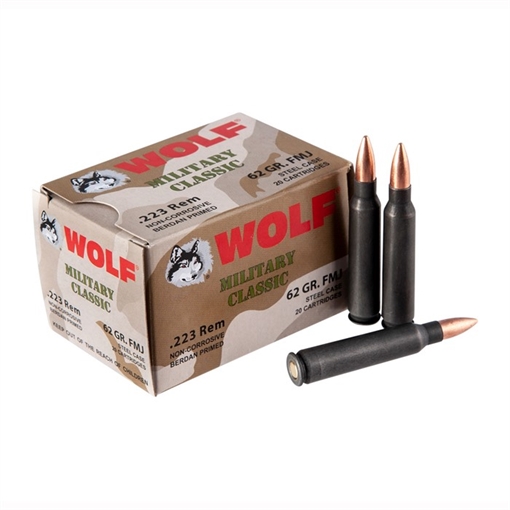 Picture of Wolf 223 REMINGTON 62GR FULL METAL JACKET 20/BOX MC22362FMJ