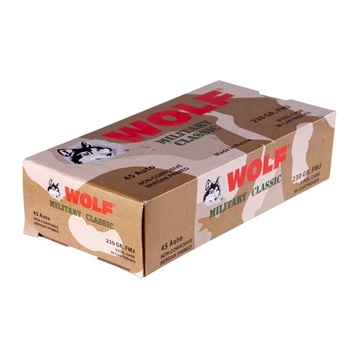 Picture of Wolf 45 AUTO 230GR FULL METAL JACKET 50/BOX MC45FMJ