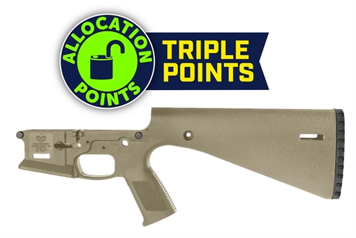 Picture of Wraithworks WARP-15 Polymer Stripped AR15 Lower Receiver - FDE | Integral Buttstock & Pistol Grip | Trap Door Buttplate WARP15-FDE-S