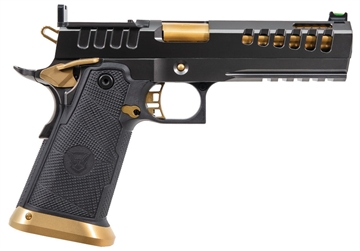 Picture of WATCHTOWER FIREARMS DEMOLITIA 1911 9MM 5 BLK/GOLD 17/20RD DEMOLITIA9MM5GLD