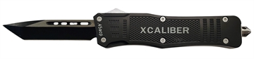 Picture of Xcaliber Knife Company  45 ACP  Large 3.80" OTF Tanto Plain Black 440C SS Blade, 5.30" Steel Handle 728881687492