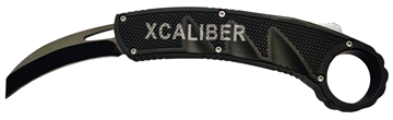 Picture of Xcaliber Knife Company  Karambit  3" OTF Reverse Tanto Plain Black 440C SS Blade, 5.75" Aluminum Handle 728881687546
