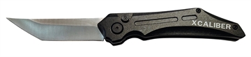 Picture of Xcaliber Knife Company  Switch Blade  3.50" Folding Tanto Plain Stainless D2 Steel Blade, 4.75" Black Aluminum Handle 728881687638