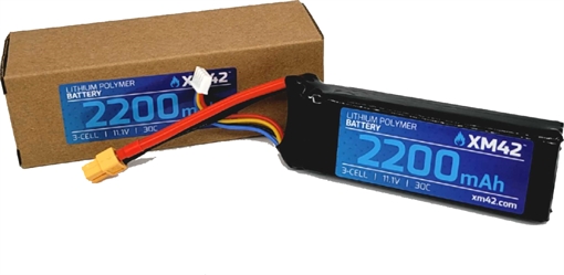 Picture of XM42 2200mAh 11.1V 30C 3 cell Battery XM42-LiPo-Battery