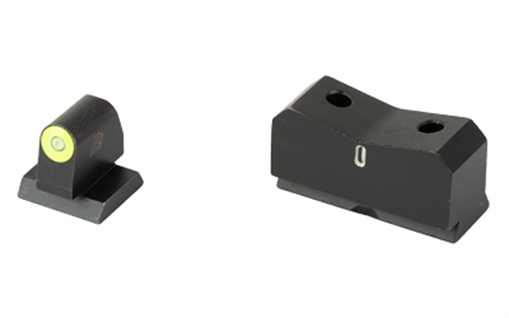 Picture of XS Sights DXT2 Big Dot, Tritium Night Sight, For Desert Eagle (.44 Mag/.50AE), Standard Height, Yellow Front Outline, Green Tritium Front/Rear MR-X001S-5Y