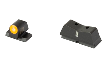 Picture of XS Sights DXT2 Big Dot, Tritium Night Sight, For S&W M&P 2.0 Optics Ready Compact/Fullsize, Standard Height, Orange Front Outline, Green Tritium Front/Rear SW-0039S-5N