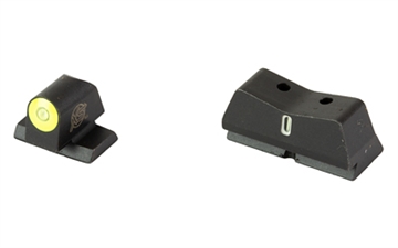 Picture of XS Sights DXT2 Big Dot, Tritium Night Sight, For S&W M&P 2.0 Optics Ready Compact/Fullsize, Standard Height, Yellow Front Outline, Green Tritium Front/Rear SW-0039S-5Y