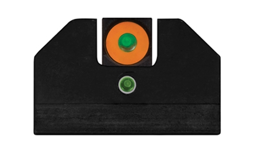 Picture of XS Sights F8 Night Sight, Fits Glock Models 17/19/22/23/24/26/27/31/32/33/34/35/36/38/, Taurus G3c/GX4/New Production G3, Walther PDP, Green with Orange Outline Front, Green Rear, Tritium Front/Rear GL-F006P-5