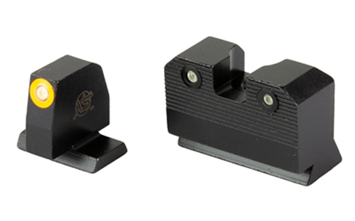 Picture of XS Sights R3D 2.0, Suppressor Height Night Sight, For S&W M&P OR Full Size & Compact, Orange Front Outline, Green Tritium Front/Rear SW-R205P-6N