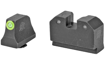 Picture of XS Sights R3D, Tritium Night Sights, Suppressor Height, Green Front and Black Rear, Fits Glock 17,19,22,23,24,26,27,31,32,33,34,35,36,38 GL-R021P-6G GLR021P6G