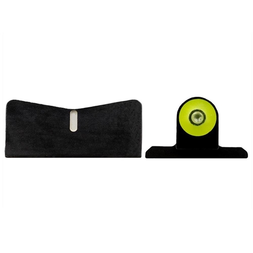 Picture of XS Sights DXT2 Big Dot Night Sights- Sig Sauer Black | Green Tritium Yellow Outline Front Sight White Stripe Rear Sight SI0013S3Y