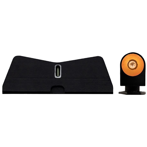 Picture of XS Sights DXT2 Big Dot Night Sights fits Glock Black | Green Tritium Orange Outline Front Sight Green Tritium White Outline Bar Rear Sight GL0011S5N