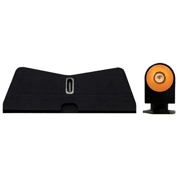 Picture of XS Sights DXT2 Big Dot Night Sights fits Glock Black Green Tritium Orange Outline Front Sight Green Tritium White Outline Bar Rear Sight GL0011S5N