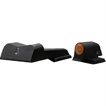 Picture of XS Sights DXT2 Big Dot Night Sights- Smith and Wesson Black Green Tritium Orange Outline Front Sight Green Tritium White Outline Bar Rear Sight SW0030S5N