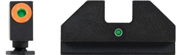 Picture of XS Sights F8 Night Sight, Fits Glock Models, 20,21,29,30,30S,37,40,41, Green with Orange Outline Front, Green Rear, Tritium Front/Rear GL-F007P-5