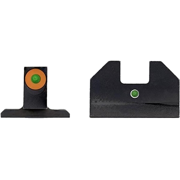 Picture of XS Sights F8 Night Sight, Fits Sig Sauer Models, P225,P226,P229,P320, Springfield XD, XDm, XDs, Green with Orange Outline Front, Green Rear, Tritium Front/Rear SI-F012P-5