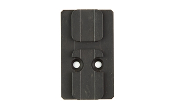 Picture of XS Sights Minimalist Optic Plate and Night Sight Set, Fits GLOCK 19 MOS, Converts MOS Footprint to Aimpoint ACRO, Nitride Finish, Black, Black Rear Sight, Tritium Front Night Sight GL-OM001-SM-2ACRO