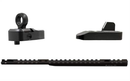 Picture of XS Sights Lever Rail, Optic Plate and Ghost Ring Sight, Fits Henry 45-70 with Round Barrel, White Stripe HN-1001-5 HN10015