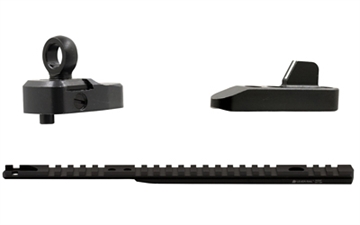 Picture of XS Sights Lever Rail, Optic Plate and Ghost Ring Sight, Fits Henry 45-70 with Round Barrel, White Stripe HN-1001-5 HN10015