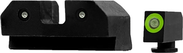 Picture of XS Sights R3D Night Sights, Green Front Dot, Fits Glock 17/19/22/23/24/26/27/31/32/33/34/35/36/38, Taurus G3c/GX4/New Production G3, Walther PDP, Steel/Blued GL-R012P-6G