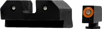 Picture of XS Sights R3D Night Sights, Orange Front Dot, Fits Glock 17/19/22/23/24/26/27/31/32/33/34/35/36/38, Taurus G3c/GX4/New Production G3, Walther PDP, Steel/Blued GL-R012P-6N GLR012P6N
