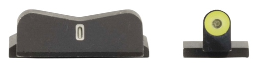Picture of XS Sights DXT2 Big Dot Night Sights- Smith and Wesson Black | Green Tritium Yellow Outline Front Sight Green Tritium White Outline Bar Rear Sight SW0029S5Y
