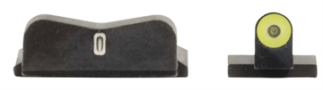 Picture of XS Sights DXT2 Big Dot Night Sights- Smith and Wesson Black Green Tritium Yellow Outline Front Sight Green Tritium White Outline Bar Rear Sight SW0030S5Y