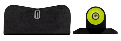 Picture of XS Sights DXT2 Big Dot Night Sights- Smith and Wesson Black | Green Tritium Yellow Outline Front Sight Green Tritium White Outline Bar Rear Sight SW0036P5Y