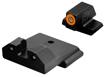 Picture of XS Sights R3D Night Sights- Smith & Wesson Black Green Tritium Orange Outline Front Sight Green Tritium Rear Sight SWR033S6N
