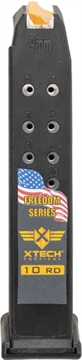 Picture of XTECH (2)STEEL REINFORCED 10/17 10RD 9MM FREEDOM SERIES MAGAZINE FOR GLOCK 17 W/ 17-7 SS SPRING XT3032202