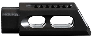 Picture of Yankee Hill Slant Muzzle Brake Black Steel with 1/2"-28 tpi Threads & 2.50" OAL for 5.56x45mm NATO AR-Platform 26MBA