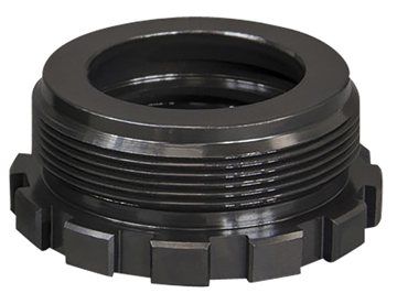 Picture of Yankee Hill Machine Co Kurz QD Adapter, 1-3/8"-24, Black, 17-4 Stainless Steel, Fits Silencerco Omega 300/Hybrid/Harvester .338/Big Bore, Dead Air Nomad, and RMS 2 Hopaii YHM-3051