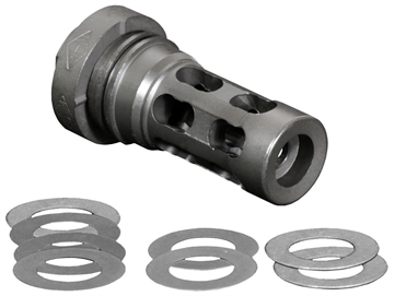 Picture of Yankee Hill QD Light Tactical Muzzle Brake made of Black Finish Steel with 5/8"-24 tpi Threads for 30 Cal AR-Platform 4302MB24A