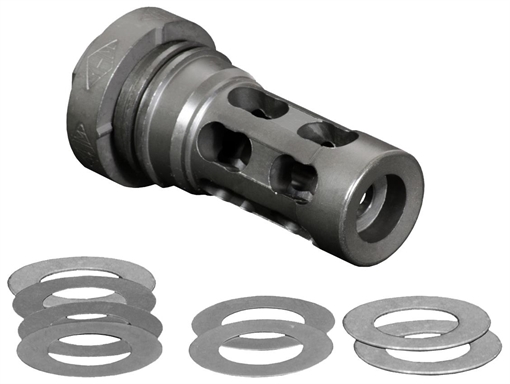 Picture of Yankee Hill QD Light Tactical Muzzle Brake made of Black Finish Steel with 1/2"-28 tpi Threads for 30 Cal AR-Platform 4302MB28A
