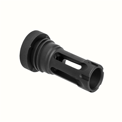 Picture of Yankee Hill Phantom Q.D. Flash Hider Black Steel with 5/8"-24 tpi Threads, Aggressive Teeth & Dust Enclosure for 30 Cal AR-Platform 430224A