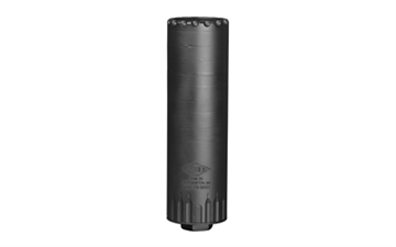 Picture of Yankee Hill Machine Co R9, Suppressor, .17HMR-9MM, 17-4PH Stainless Steel, 10.7oz, 1.562" Diameter, 5.2" Long, Cerakote Black, Includes Universal Rifle Suppressor Mount (YHM-2145-28) YHM-2155-28