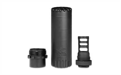 Picture of Yankee Hill Machine Co Turbo K-RB, Suppressor, 556NATO, 1/2"-28 Muzzle Break, Steel, Black YHM-2180-MB-28