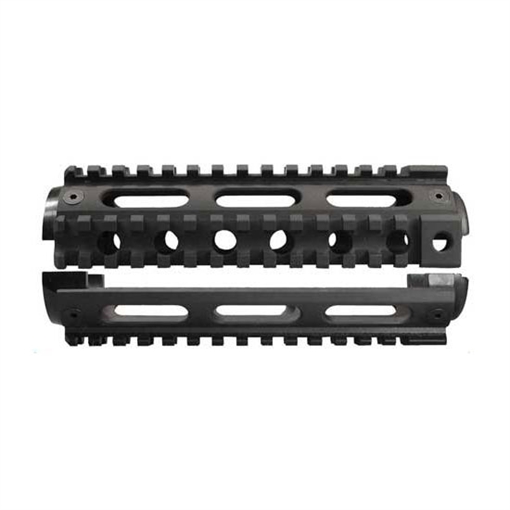 Picture of Yankee Hill Machine Co Carbine Handguard, 2 Piece, Fits AR-15's with Carbine Length Gas Systems and Fixed Front Sight Gas Block, Will Not Fit Colt AR15, Anodized Finish, Black YHM-9670