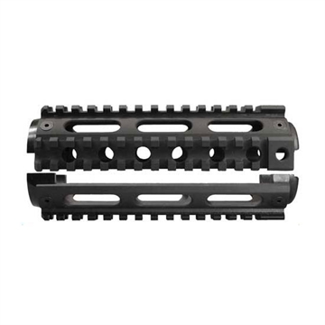Picture of Yankee Hill Machine Co Carbine Handguard, 2 Piece, Fits AR-15's with Carbine Length Gas Systems and Fixed Front Sight Gas Block, Will Not Fit Colt AR15, Anodized Finish, Black YHM-9670