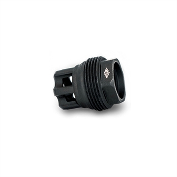 Picture of Yankee Hill Machine Co sRx Mini Muzzle Brake, 5/8-24, Compatible with sRx Low Profile Adapter, Attaches to Suppressors with 1-3/8"x24 Thread Pitch, Black Oxide Finish YHM-4401-MB-24 4401MB24