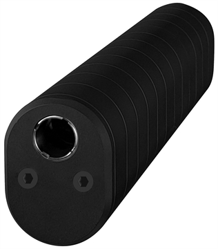 Picture of Yankee Hill Machine Co VICTRA-12, Suppressor, 12 Gauge, 7075-T6 Aluminum and 17-4 PH SS, Hard Anodized Finish, Black, Includes Improved Cylinder Choke and Direct Thread Mount YHM-1200