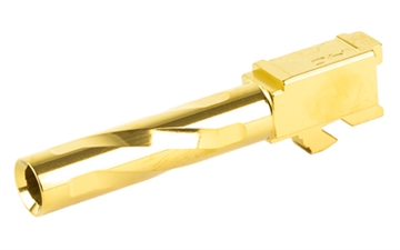 Picture of Zaffiri Precision Pistol Barrel, 40 S&W, 3.9", Titanium Nitride Finish, Gold, Fits Glock 23 Gen 1-3 ZP.23BG