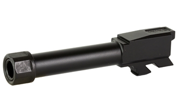 Picture of Zaffiri Precision Pistol Barrel, Threaded 1/2x28, 9MM, 3.4", Nitride Finish, Black, Fits Glock 43 ZP.43BTBN ZP43BTBN