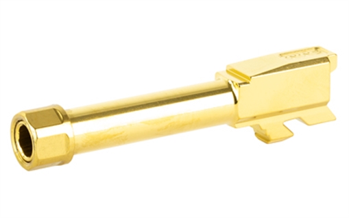 Picture of Zaffiri Precision Pistol Barrel, Threaded 1/2x28, 9MM, 3.4", TiN Finish, Gold, Fits Glock 43 ZP.43BTG ZP43BTG