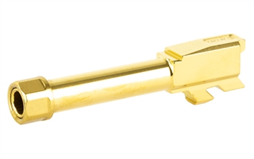 Picture of Zaffiri Precision Pistol Barrel, Threaded 1/2x28, 9MM, 3.4", TiN Finish, Gold, Fits Glock 43 ZP.43BTG ZP43BTG
