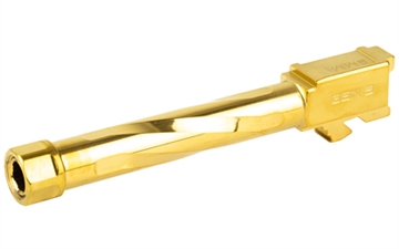 Picture of Zaffiri Precision Pistol Barrel, 9MM, 4.97", Threaded, Fits Glock 17 Gen 5, Titanium Nitride Finish, Gold BA-G17G5-TH-GLD