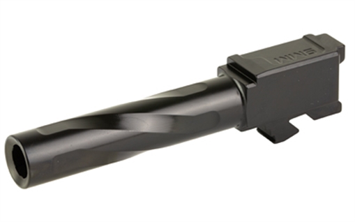 Picture of Zaffiri Precision Pistol Barrel, 9MM, 3.9", Flush and Crown, Fits Glock 19 Gen 3, Nitride Finish, Black BA-G19G14-FC-BN