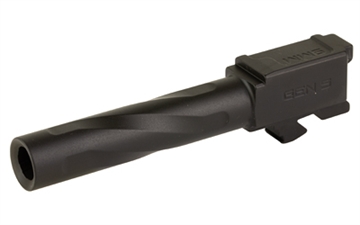Picture of Zaffiri Precision Pistol Barrel, 9MM, 3.95", Flush and Crown, Fits Glock 19 Gen 5, Nitride Finish, Black BA-G19G5-FC-BN