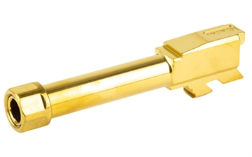Picture of Zaffiri Precision Pistol Barrel, 9MM, 3.9", Threaded, Fits Glock 43, Titanium Nitride Finish, Gold BA-G43-TH-GLD