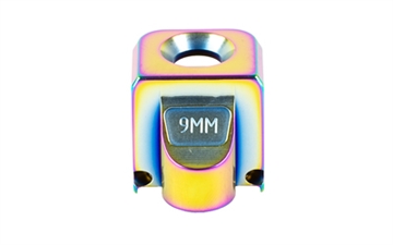 Picture of Zaffiri Precision Blowhole, Compensator, 9MM, Spectrum (Rainbow PVD), 1/2x28, Fits Glock 17/19/34 9mm Gen 1-5 ZP.COMP.SP